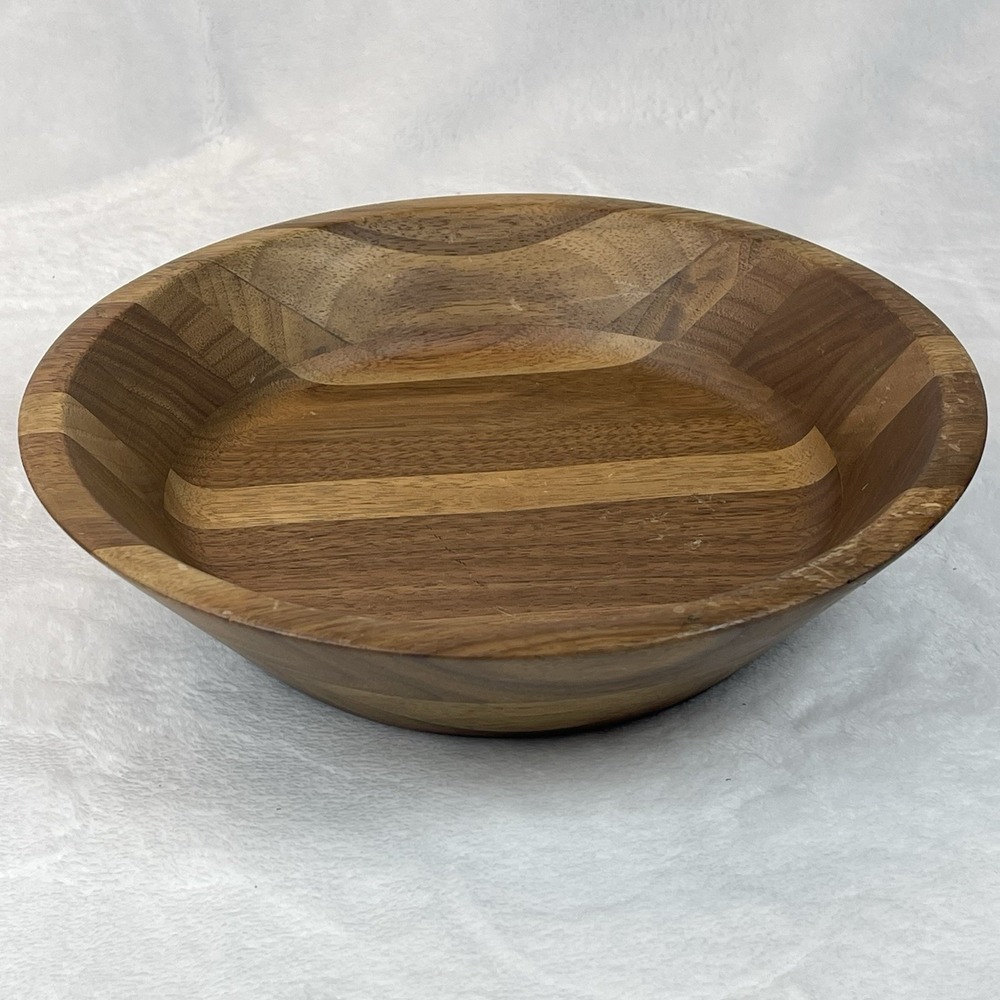 Vintage Solid American Walnut Wood Bowl 8" Handcrafted Lebanon Missouri